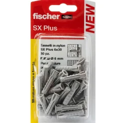 Tassello a espansione in nylon Fischer SX Ø 6 mm 30 pz
