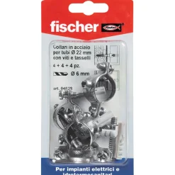Tassello con collarino in acciaio Fischer Ø 22 mm 4 pz