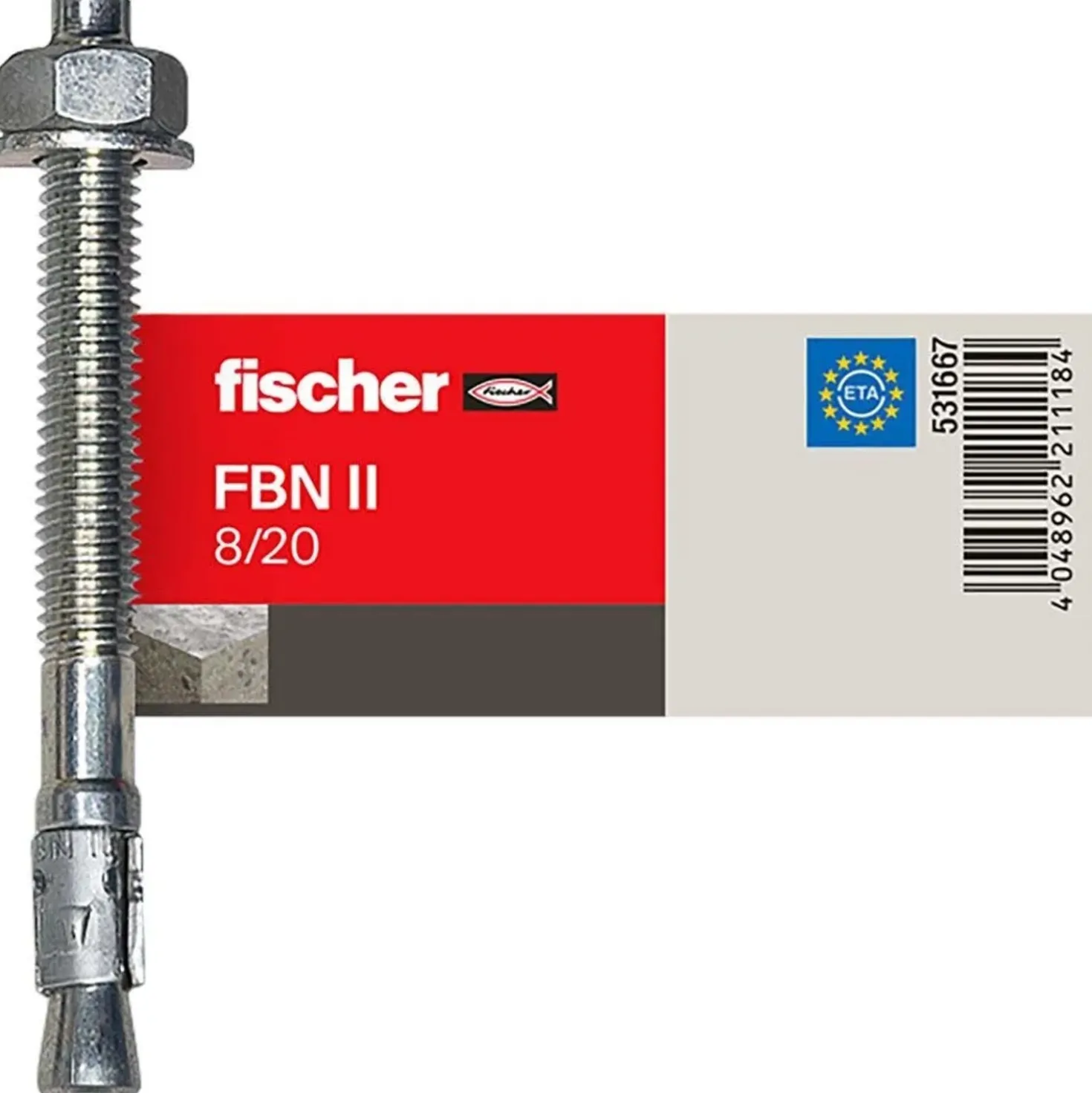 Tassello passante in acciaio Fischer FBN II 8/20 (8x80) E 1 pz