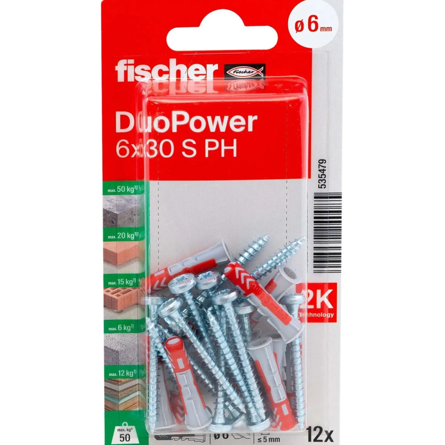 Tassello universale Fischer DuoPower 6x30 S PH