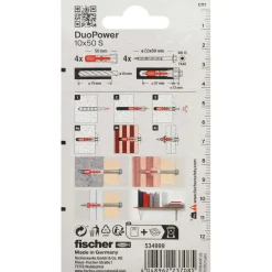 Tassello universale Fischer DuoPower 10x50 BM