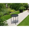 Tavolino da giardino in ferro antracite Ø 46x H 52 cm