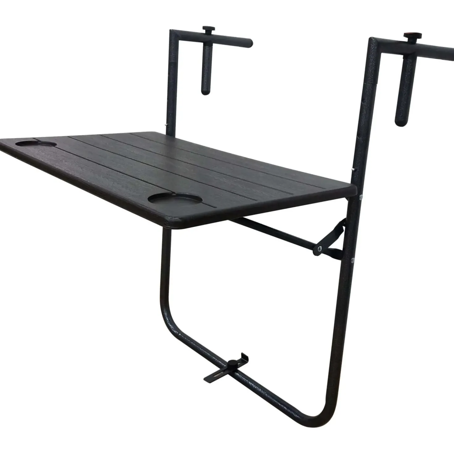 Tavolino da giardino pieghevole in plastica stampata 60x61 cm H 83,5 cm