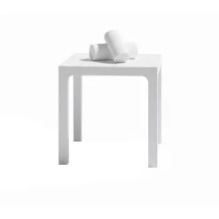 Tavolino Hoya in resina 45x45x40 cm bianco