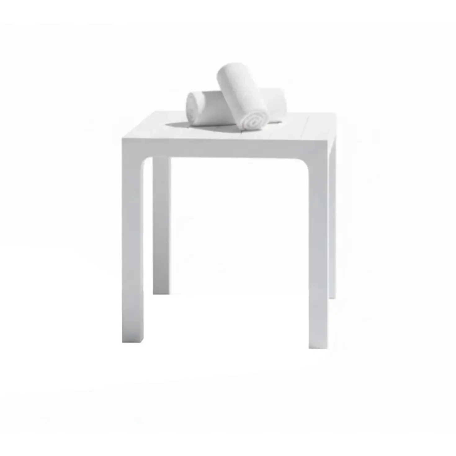Tavolino Hoya in resina 45x45x40 cm bianco