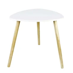Tavolino in mdf bianco 48x48xH46 cm