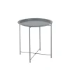 Tavolino pieghevole in metallo con vassoio 47x47x51 cm colori assortiti