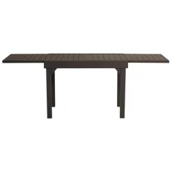 Tavolo allungabile da balcone in alluminio chocolate 106/212x75 cm