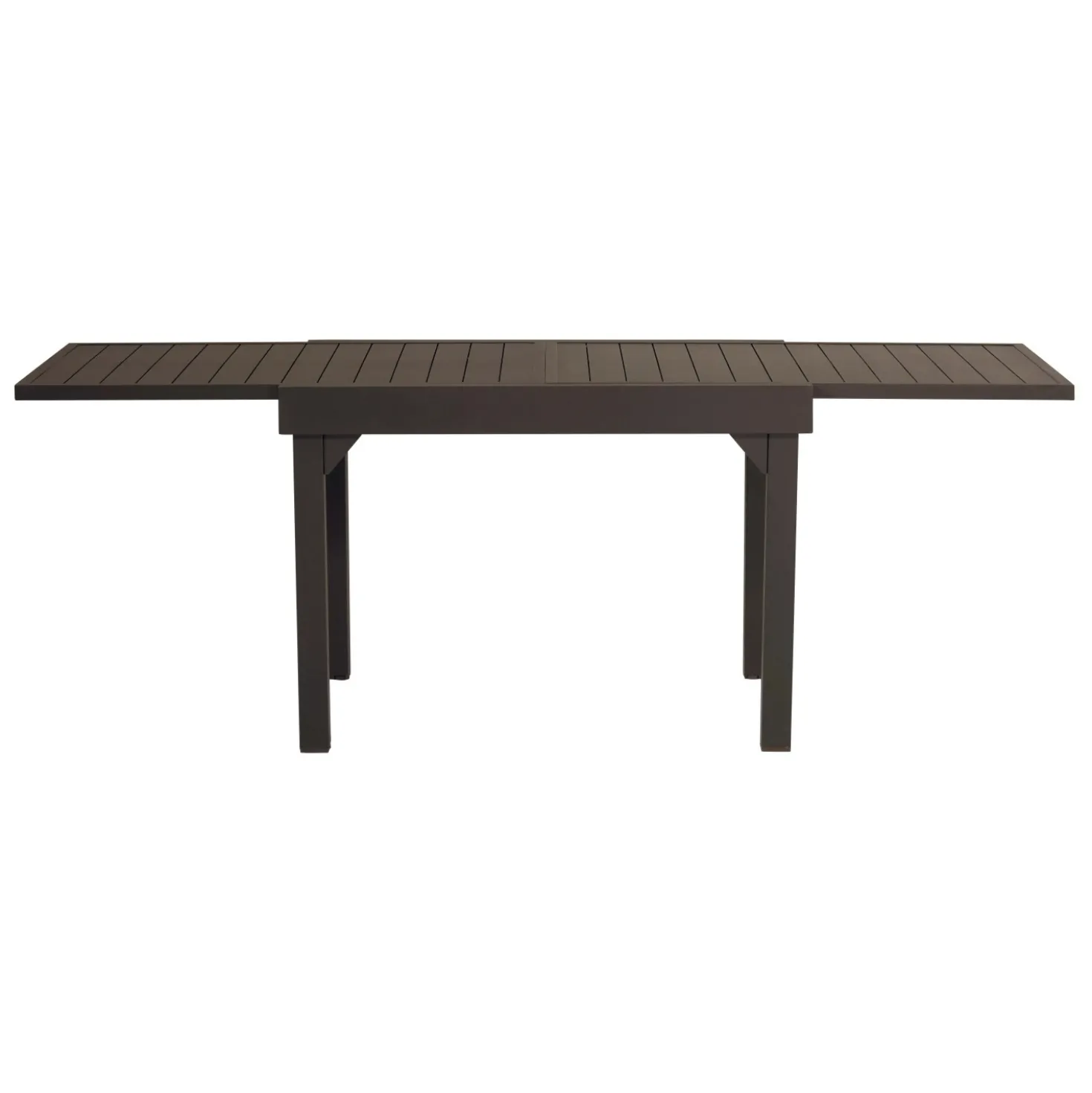 Tavolo allungabile da balcone in alluminio chocolate 106/212x75 cm