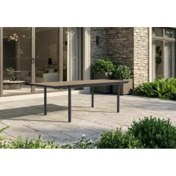 Tavolo allungabile da giardino Porto Nova 160 162-233x94x75 cm nero
