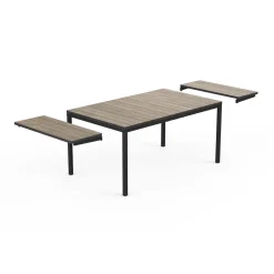 Tavolo allungabile da giardino Porto Nova 160 162-233x94x75 cm nero