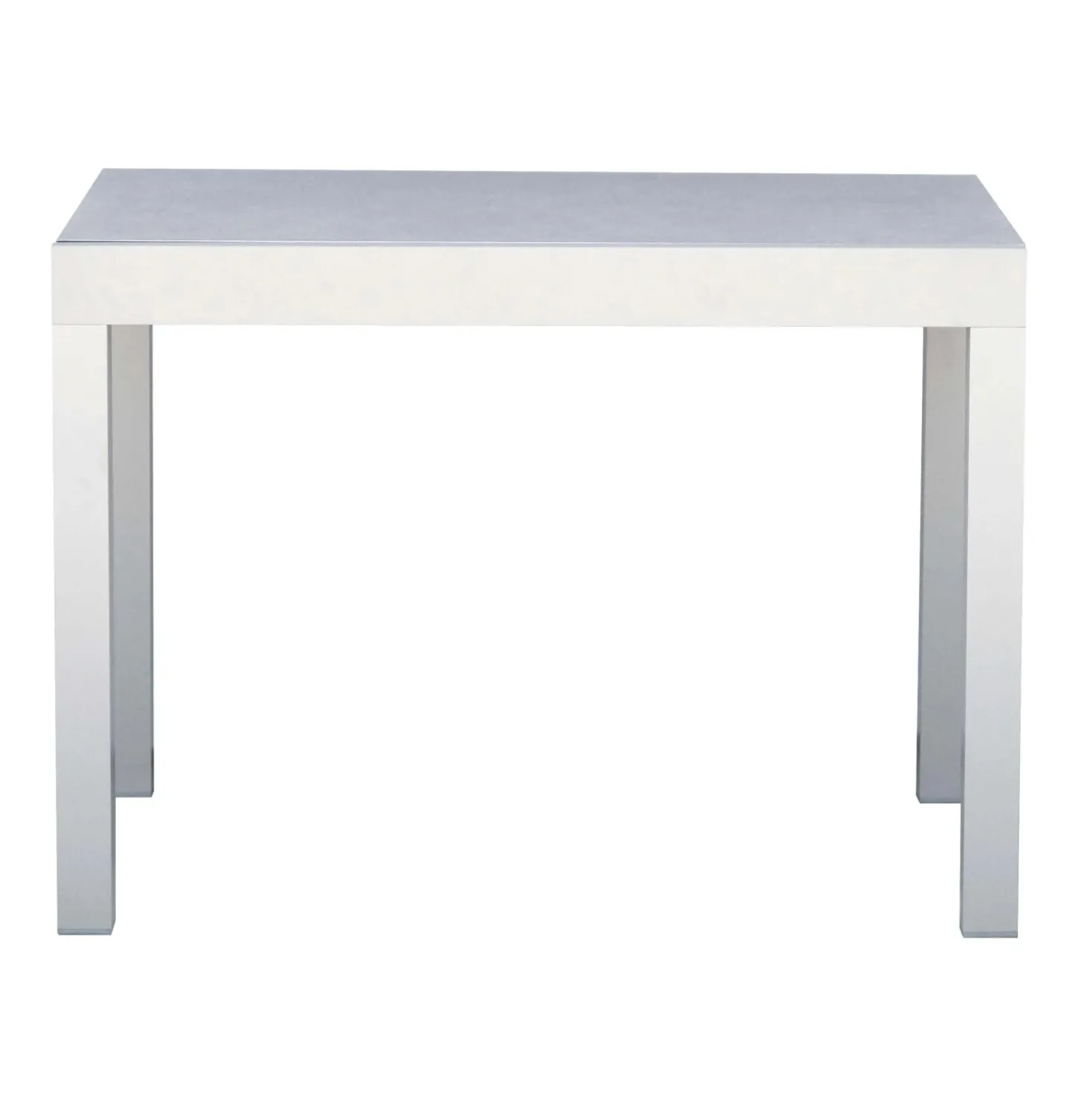 Tavolo allungabile da giardino in alluminio bianco 104-208xH75 cm