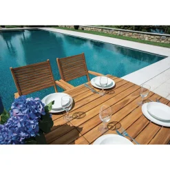 Tavolo allungabile da giardino in acacia 180/240x90 cm