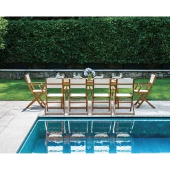 Tavolo allungabile da giardino in acacia 180/240x90 cm