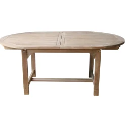 Tavolo allungabile da giardino in teak 180/240 x 120 cm
