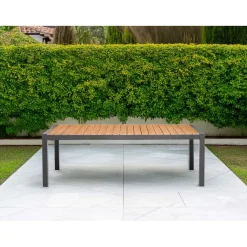 Tavolo allungabile da giardino Santorini antracite 225/295x100 cm
