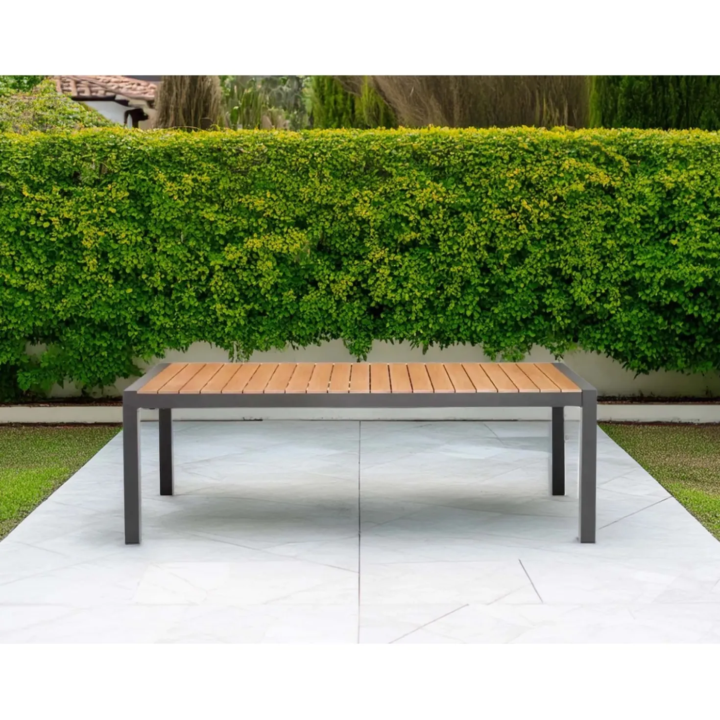 Tavolo allungabile da giardino Santorini antracite 225/295x100 cm