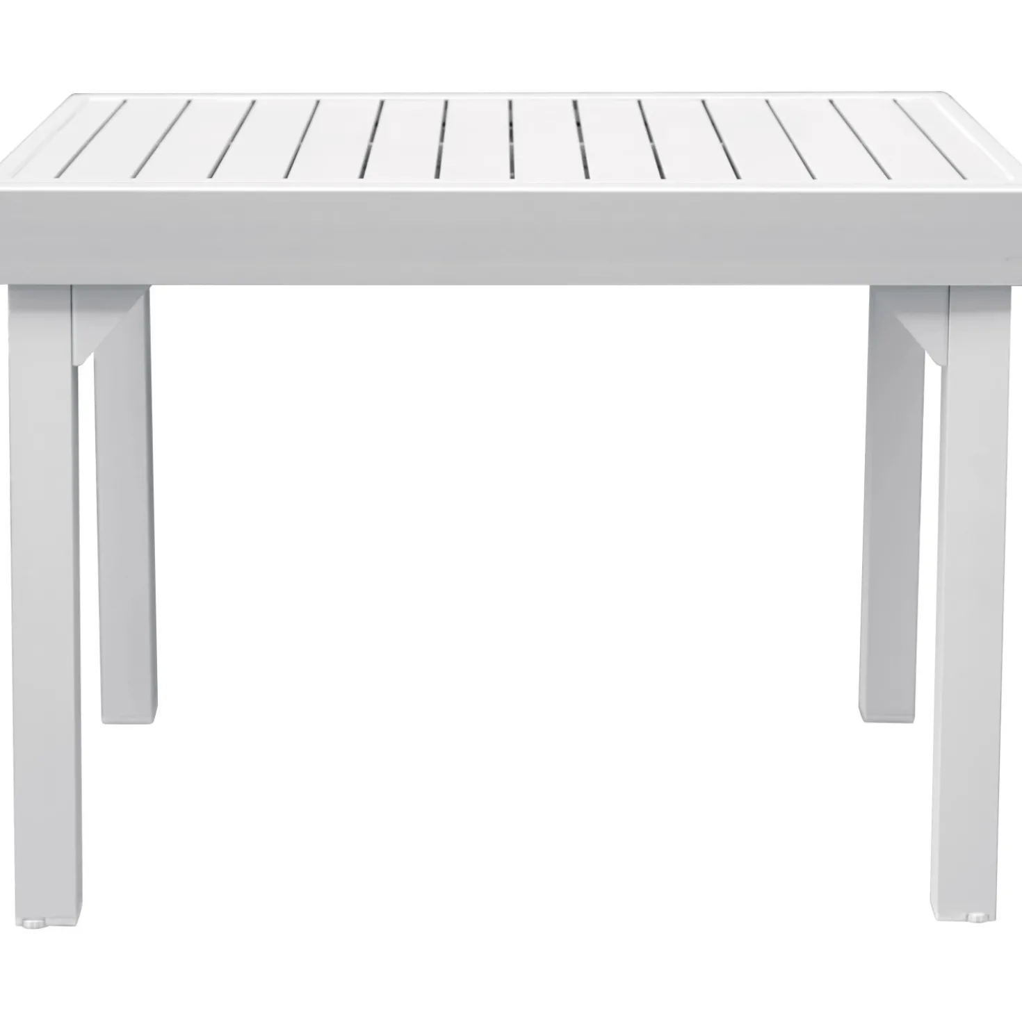 Tavolo allungabile da giardino in alluminio bianco 104-208x75 cm