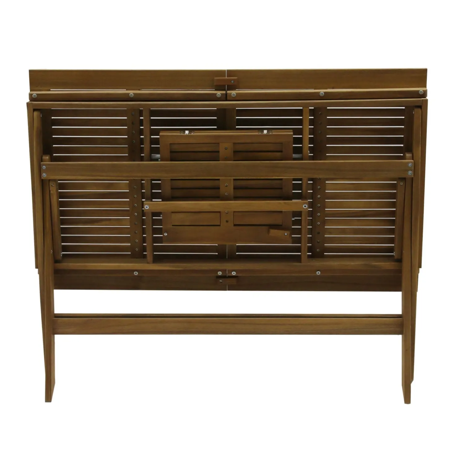 Tavolo allungabile da giardino in acacia 120-160x70x76 cm