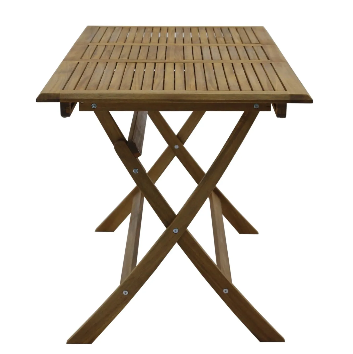 Tavolo allungabile da giardino in acacia 120-160x70x76 cm
