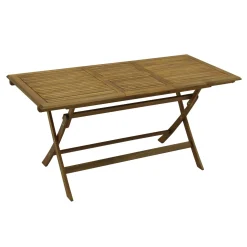 Tavolo allungabile da giardino in acacia 120-160x70x76 cm