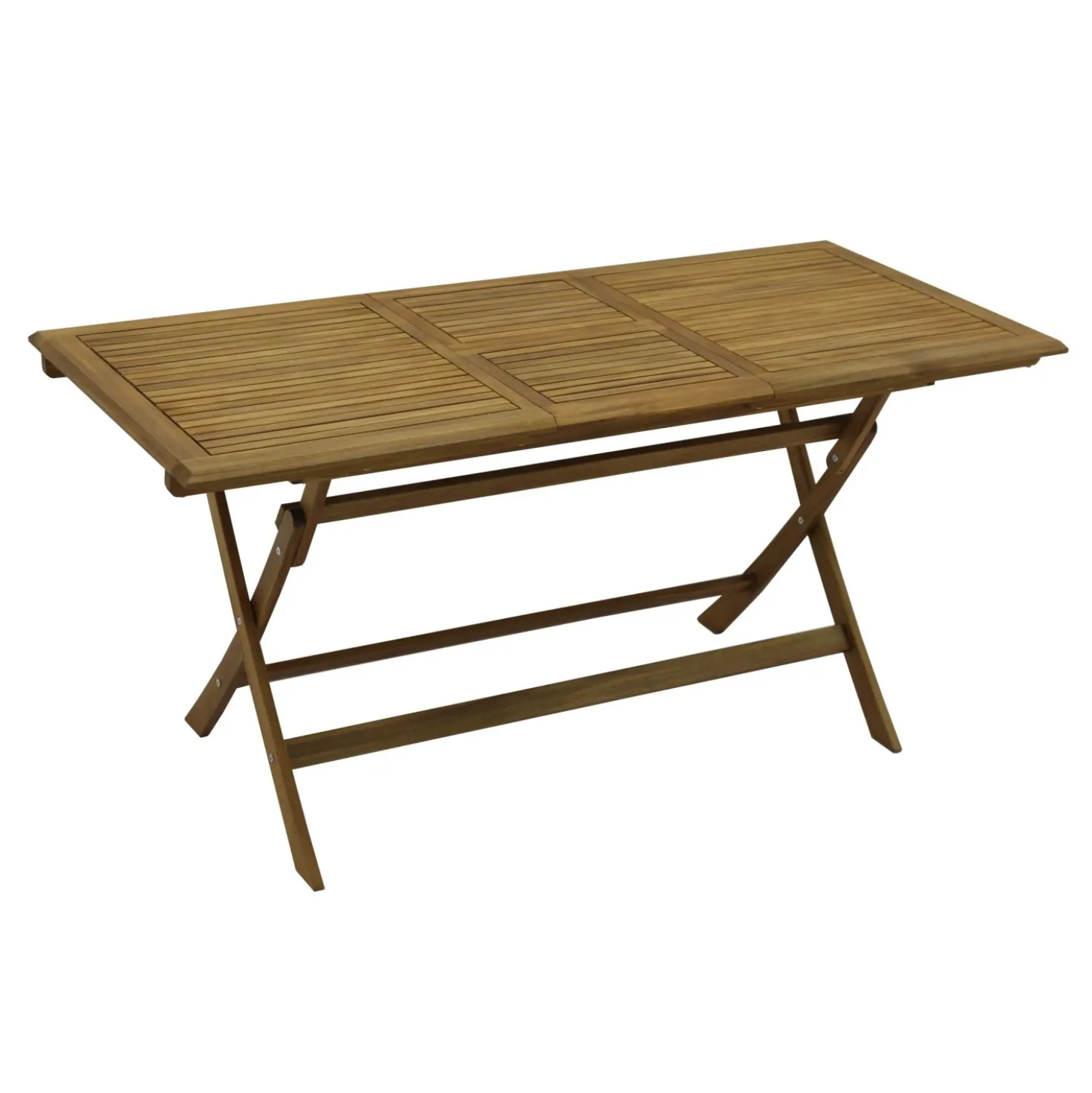 Tavolo allungabile da giardino in acacia 120-160x70x76 cm
