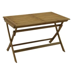 Tavolo allungabile da giardino in acacia 120-160x70x76 cm