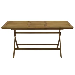 Tavolo allungabile da giardino in acacia 120-160x70x76 cm