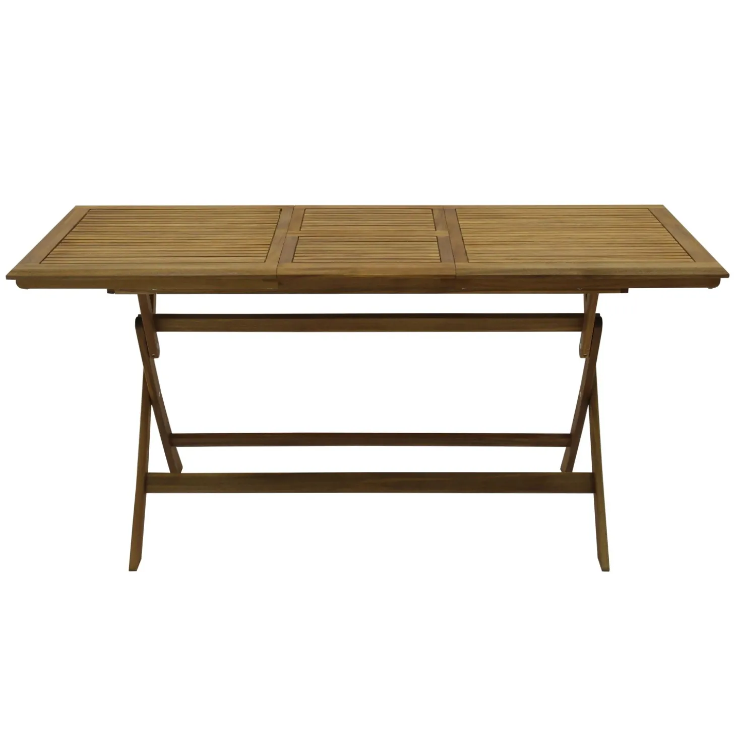 Tavolo allungabile da giardino in acacia 120-160x70x76 cm