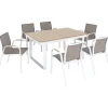 Tavolo allungabile da giardino Butterfield allu beige 155/246x100x75.5 cm