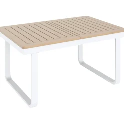 Tavolo allungabile da giardino Butterfield allu beige 155/246x100x75.5 cm
