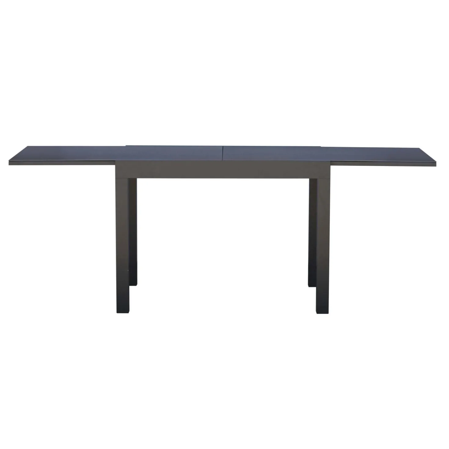Tavolo allungabile da giardino in alluminio grigio scuro 104-208xH75 cm