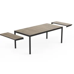 Tavolo allungabile da giardino Porto Nova 200 194-272x94x75 cm nero