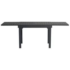 Tavolo allungabile da giardino in alluminio antracite 104-208x75 cm