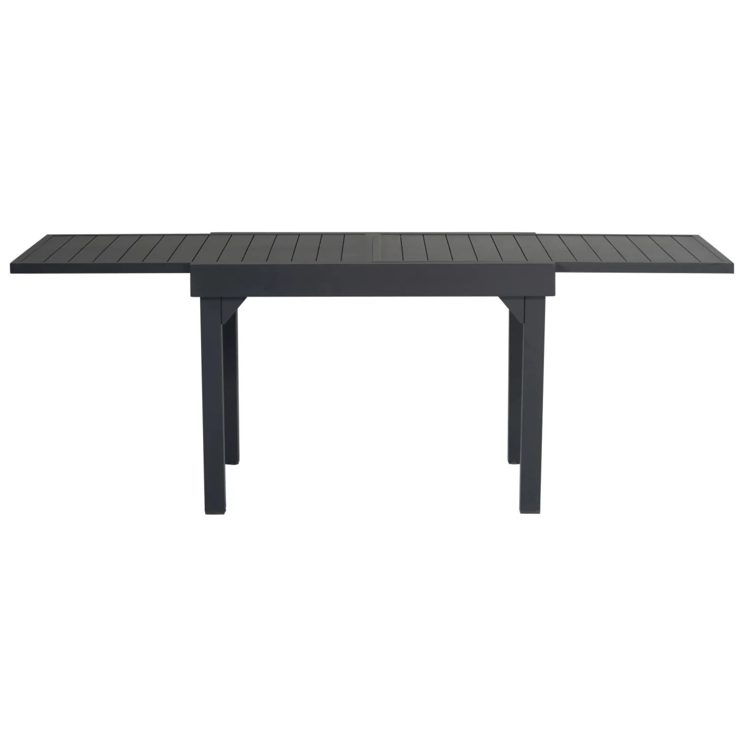 Tavolo allungabile da giardino in alluminio antracite 104-208x75 cm