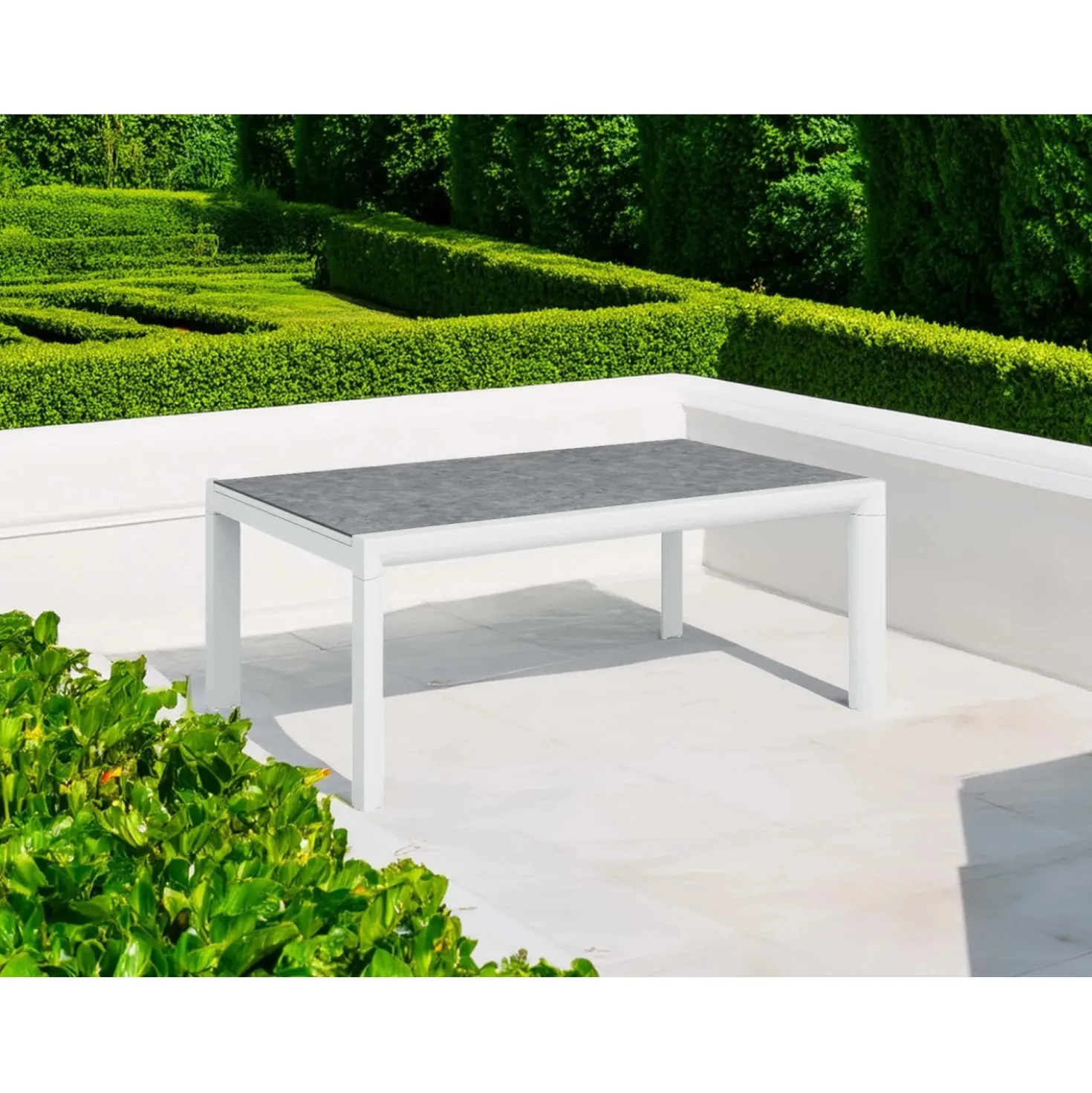 Tavolo allungabile da giardino Kemano in alluminio 200/300x100xH76 cm