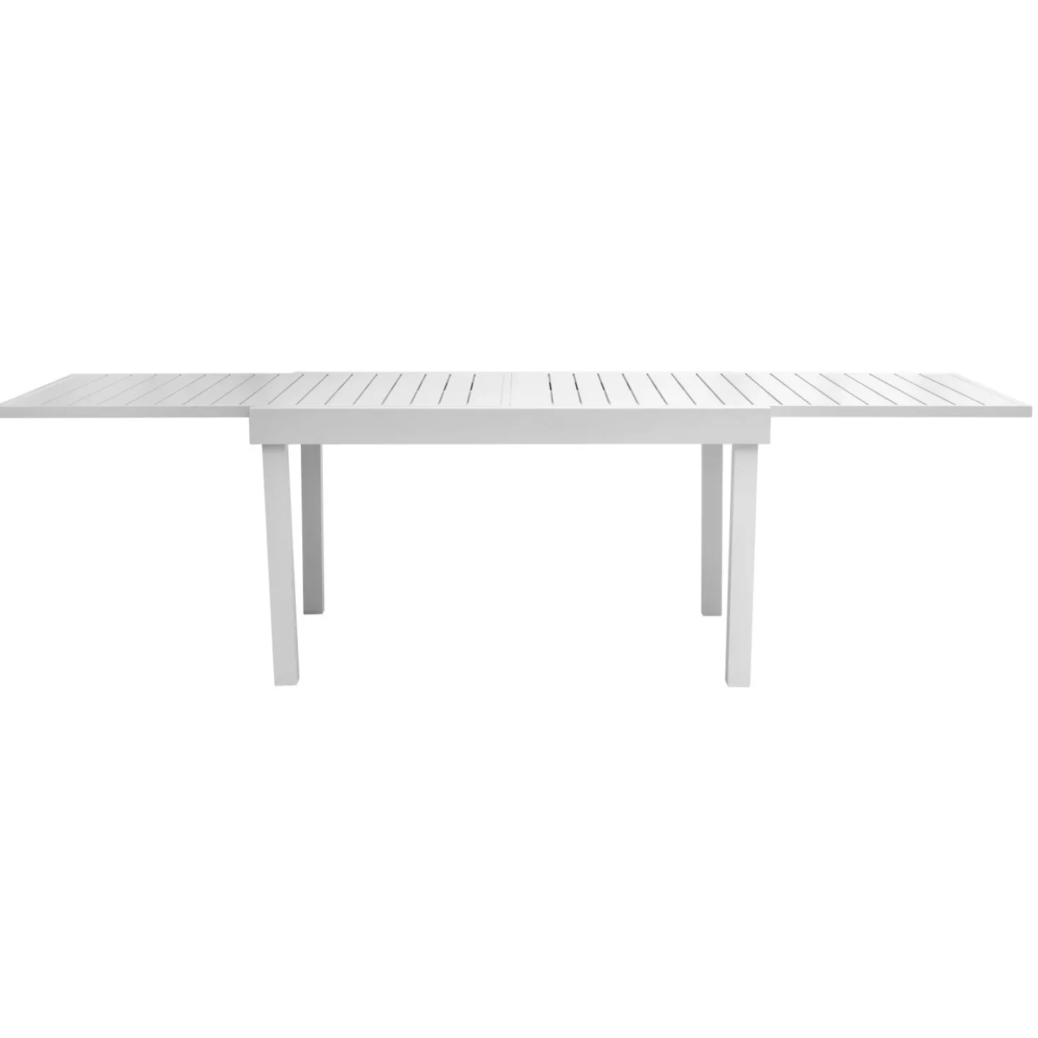 Tavolo allungabile da giardino in alluminio bianco 135/270x90,5 cm