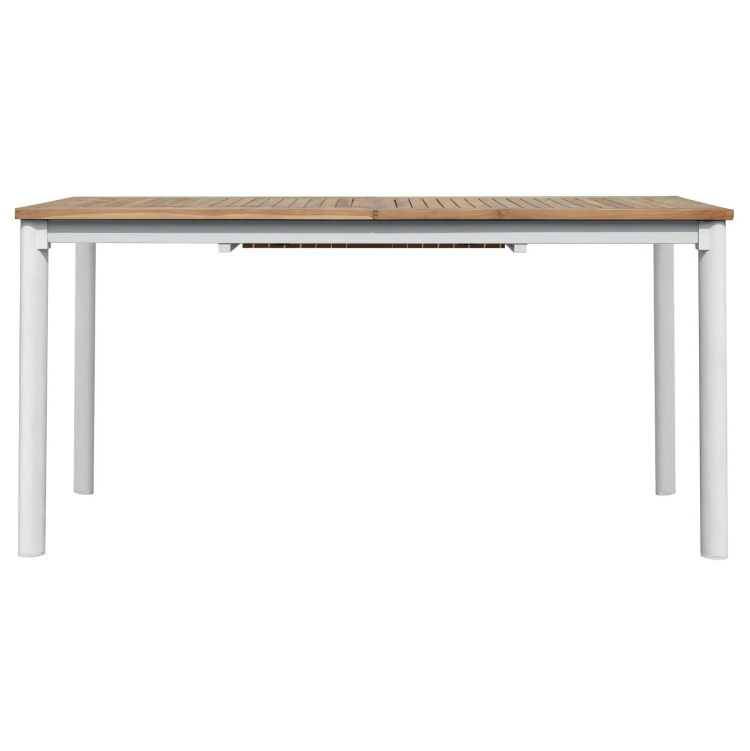 Tavolo allungabile da giardino in teak e alluminio 150/210x90 cm