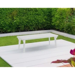 Tavolo allungabile da giardino Bergen 160-220x90x74 cm bianco