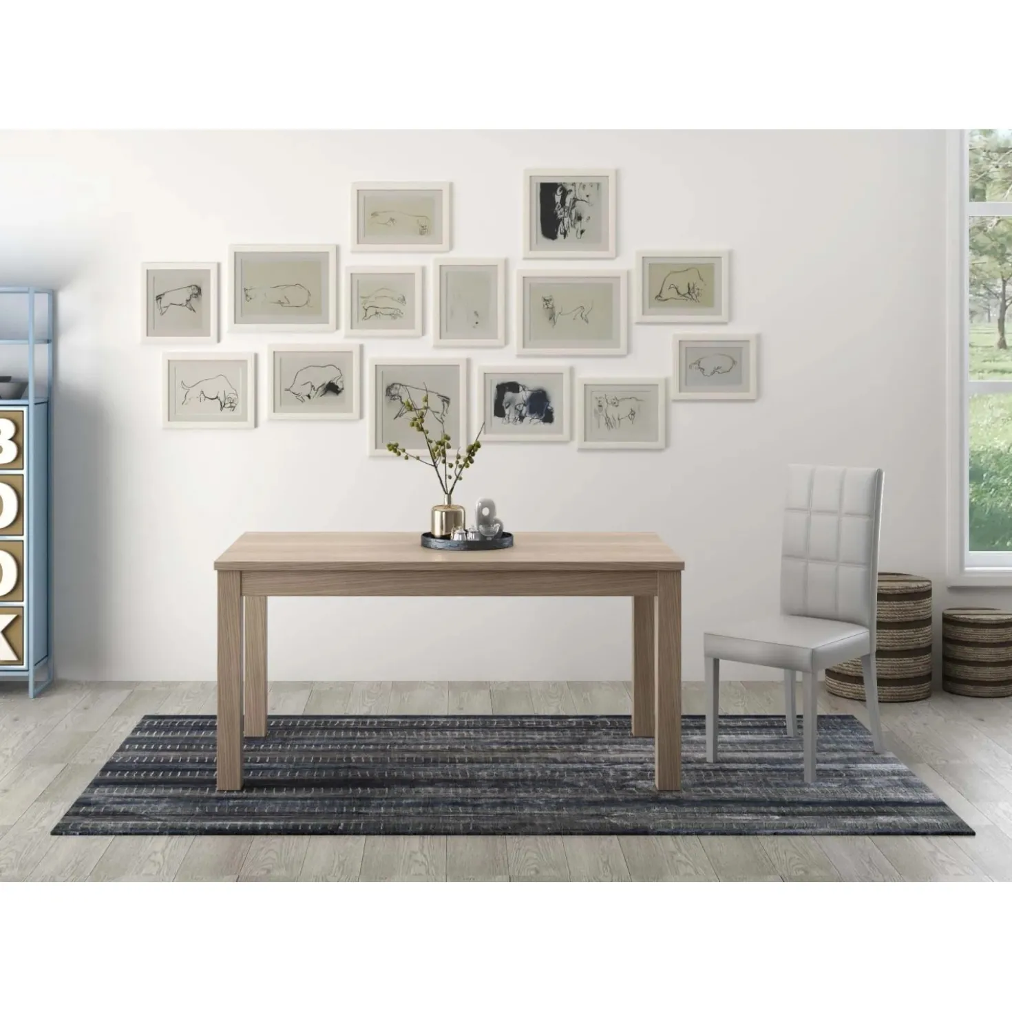 Tavolo allungabile da pranzo Firenze olmo 120x80x77 cm