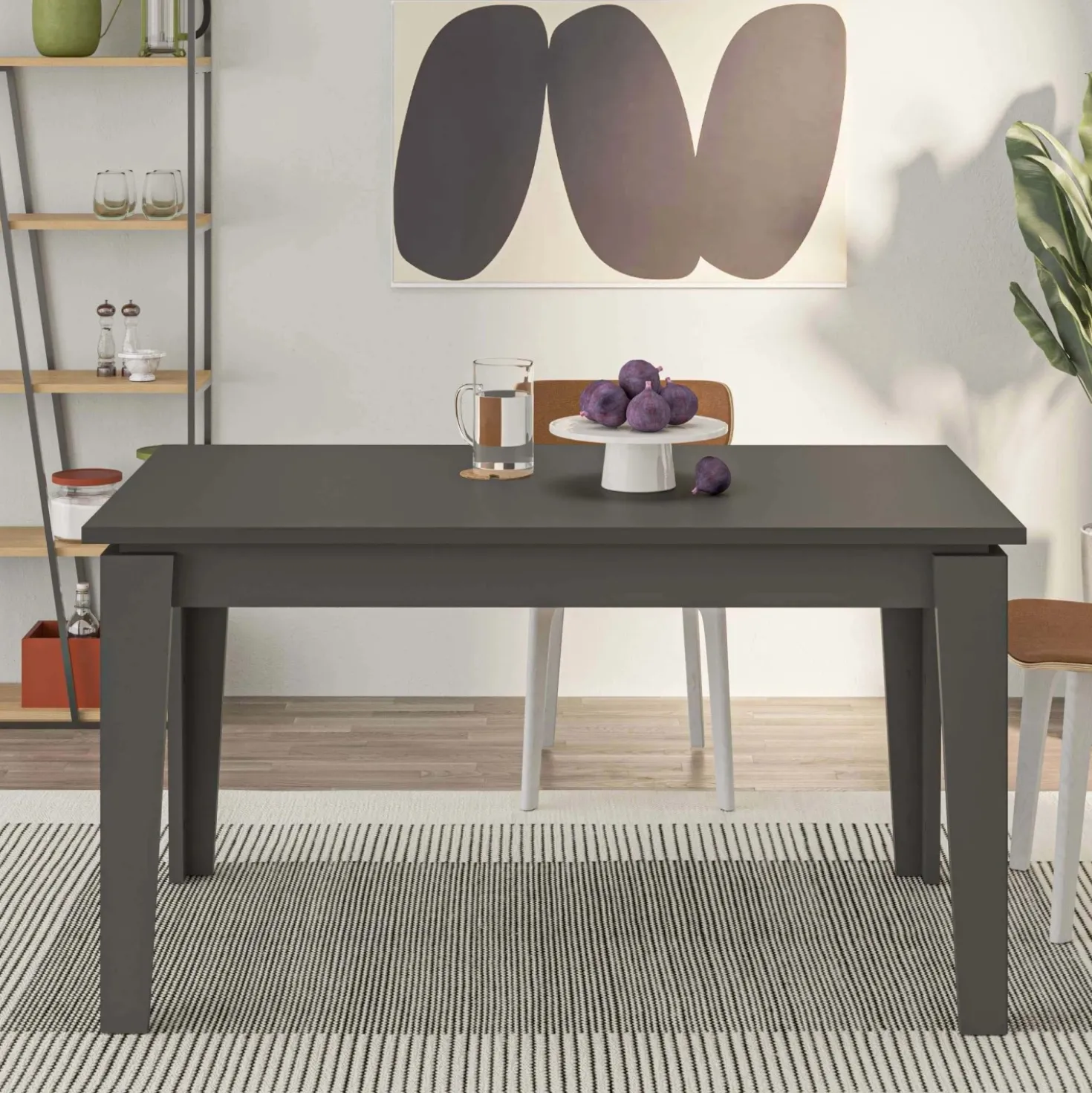 Tavolo allungabile da pranzo Tolmen antracite 140x80 cm
