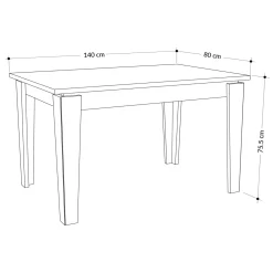 Tavolo allungabile da pranzo Tolmen antracite 140x80 cm