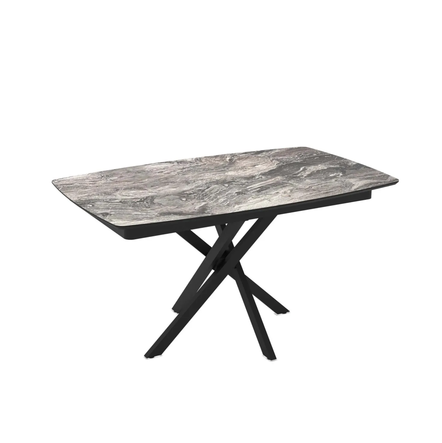 Tavolo allungabile da pranzo Filis nero 145x90x476 cm