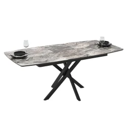 Tavolo allungabile da pranzo Filis nero 145x90x476 cm