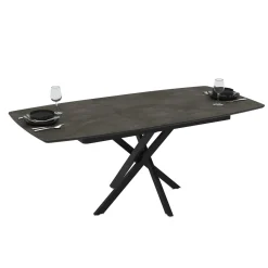 Tavolo allungabile da pranzo Filis nero 145x90x476 cm