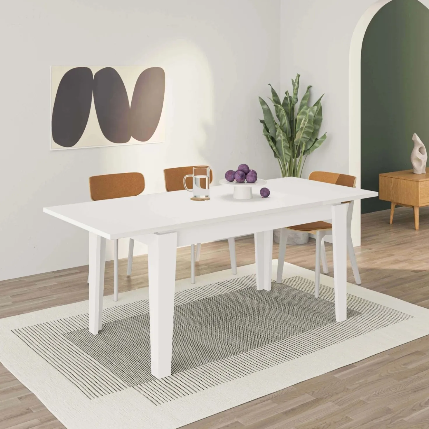 Tavolo allungabile da pranzo Tolmen bianco 140x80 cm