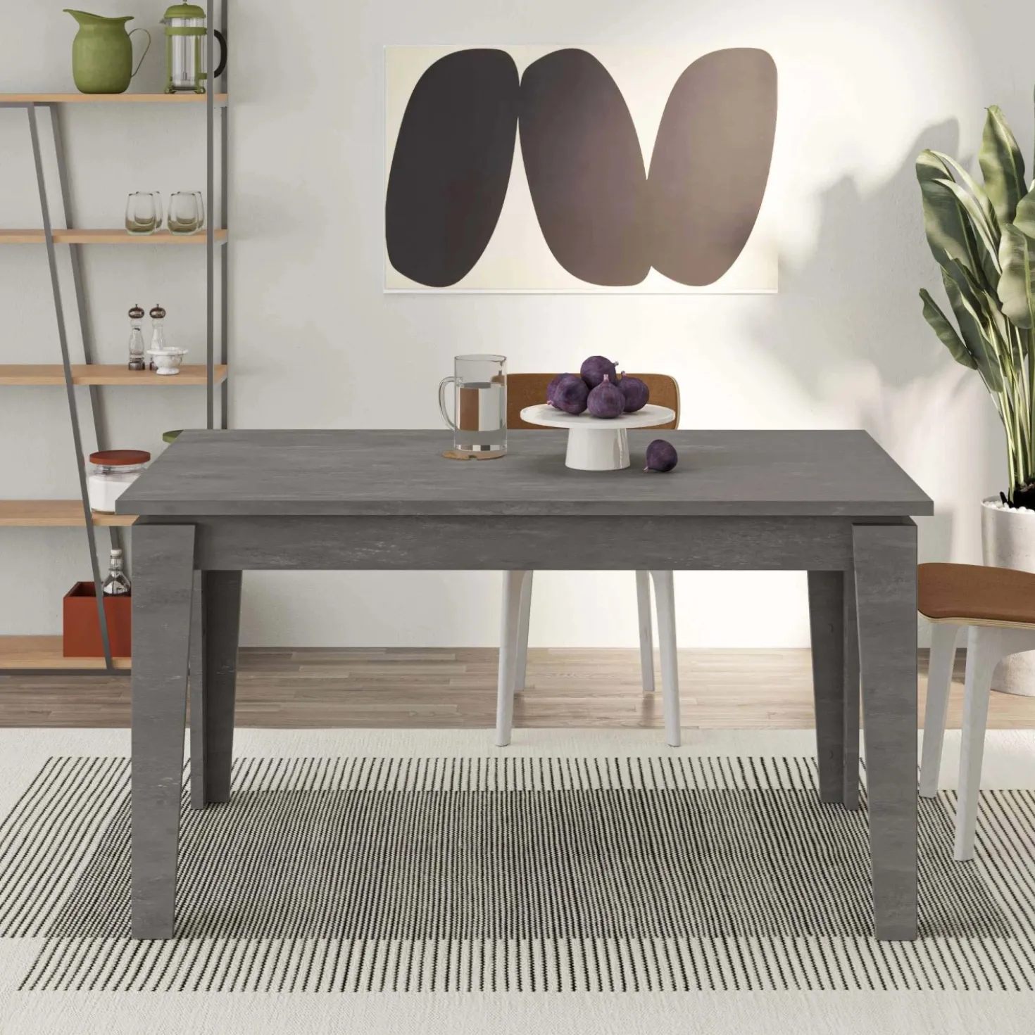 Tavolo allungabile da pranzo Megaron grigio 120x80 cm