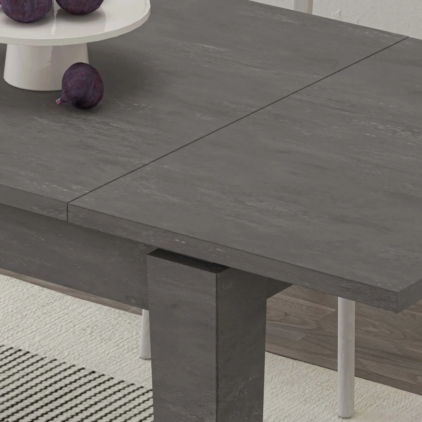 Tavolo allungabile da pranzo Megaron grigio 120x80 cm