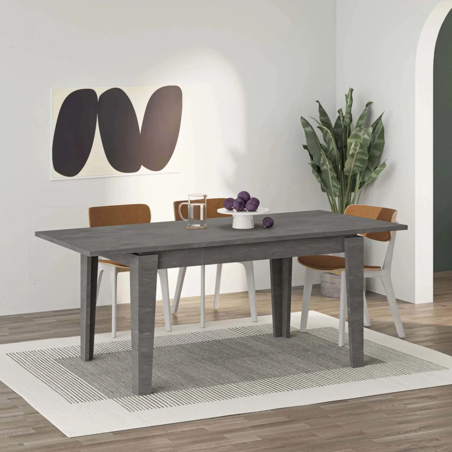 Tavolo allungabile da pranzo Megaron grigio 120x80 cm