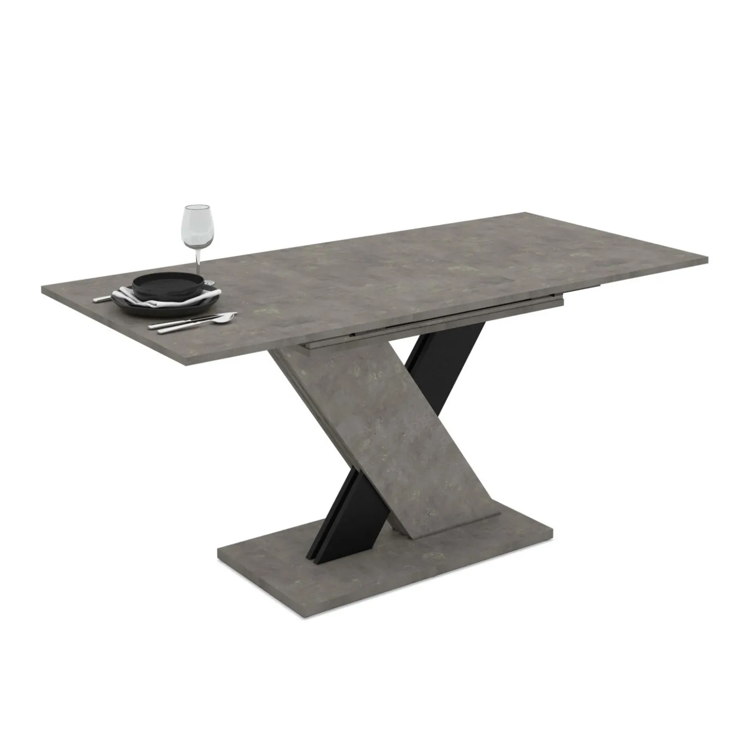 Tavolo allungabile da pranzo AXI nero 120x75x76 cm